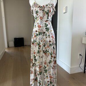 Maxi floral dress slit